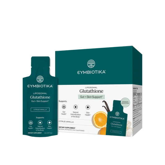 CYMBIOTIKA Liposomal Glutathione Supplement – PQQ, CoQ10 & Antioxidants for Detox, Brain, Energy, Immune Support – Advanced Absorption for Cellular Health & Longevity, Citrus Vanilla, 1 Month Supply
